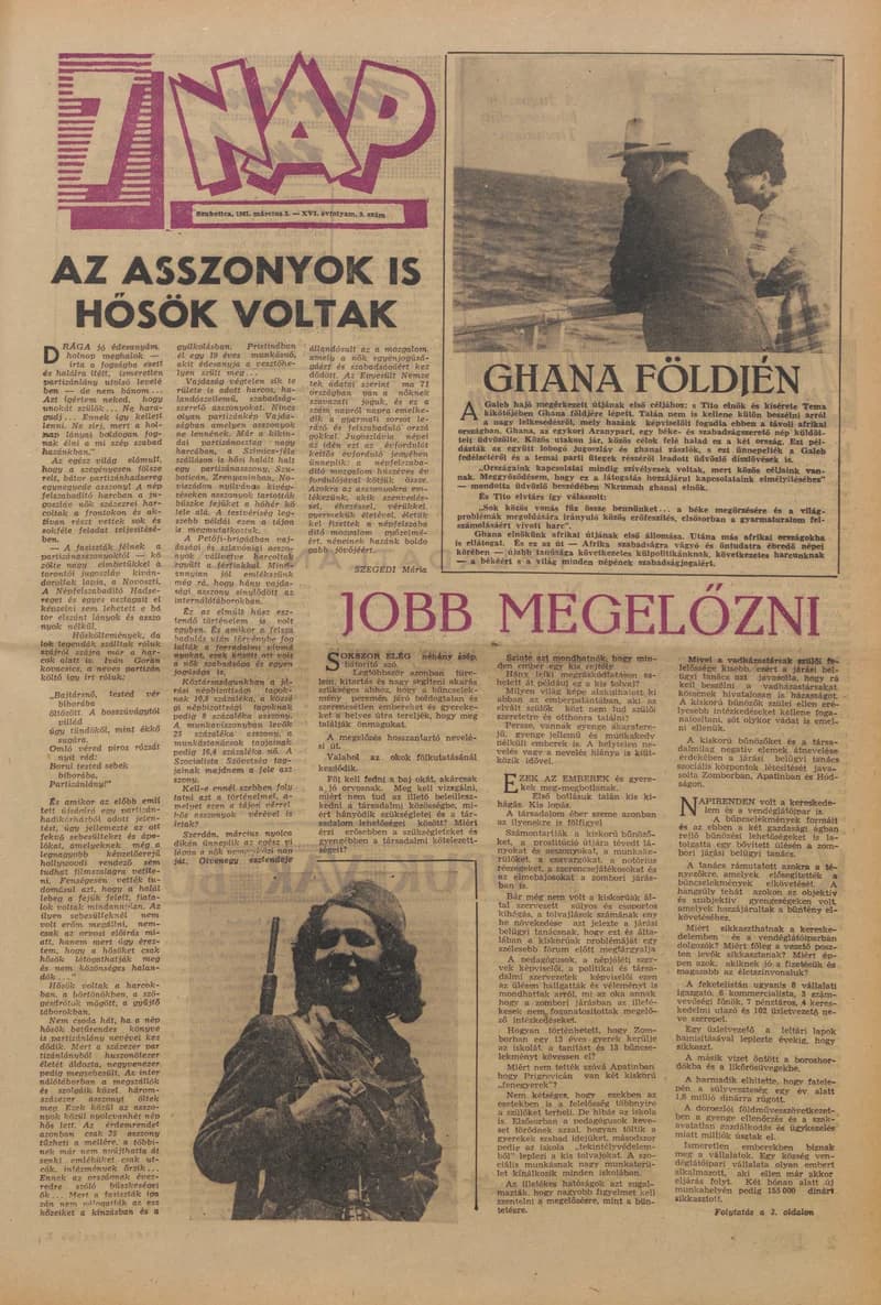 7 Nap, 16. évf. 1961. március 3. 9. sz. 1–20. oldal