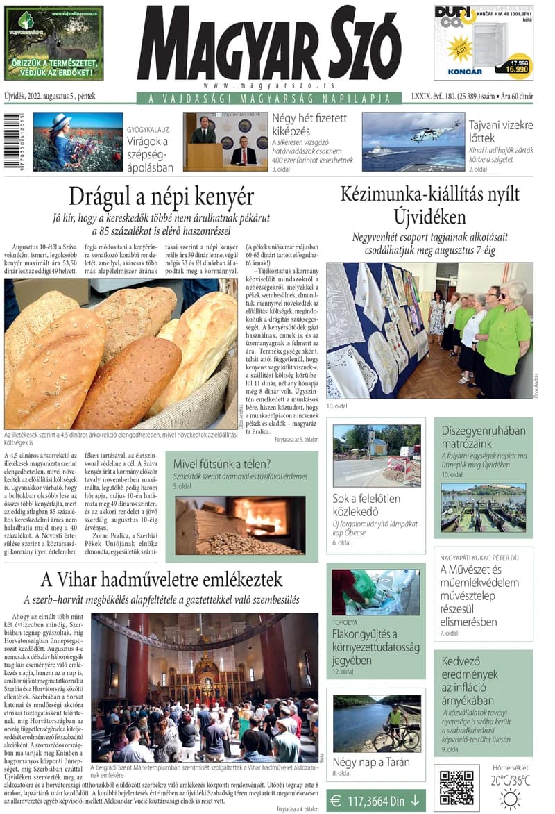 Magyar Szó, 79. évf. 2022. augusztus 5. 180. sz. 1–16. oldal