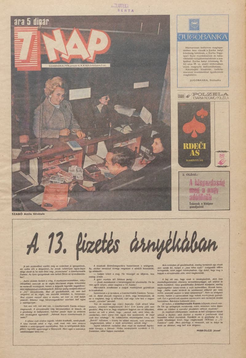 7 Nap, 33. évf. 1978. január 6. 1. sz. 1–24. oldal
