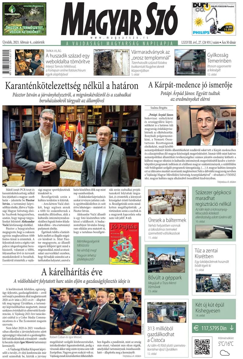 Magyar Szó, 78. évf. 2021. február 4. 27. sz. 1–20. oldal