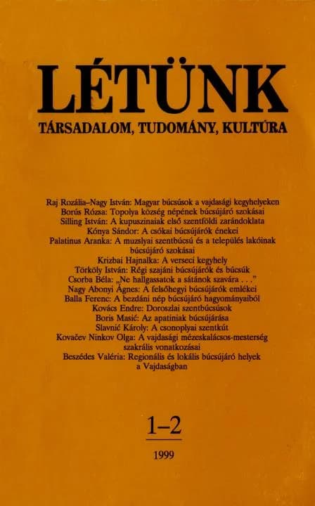 Létünk, 29. évf. 1999. 1–2. sz. 1–142. oldal