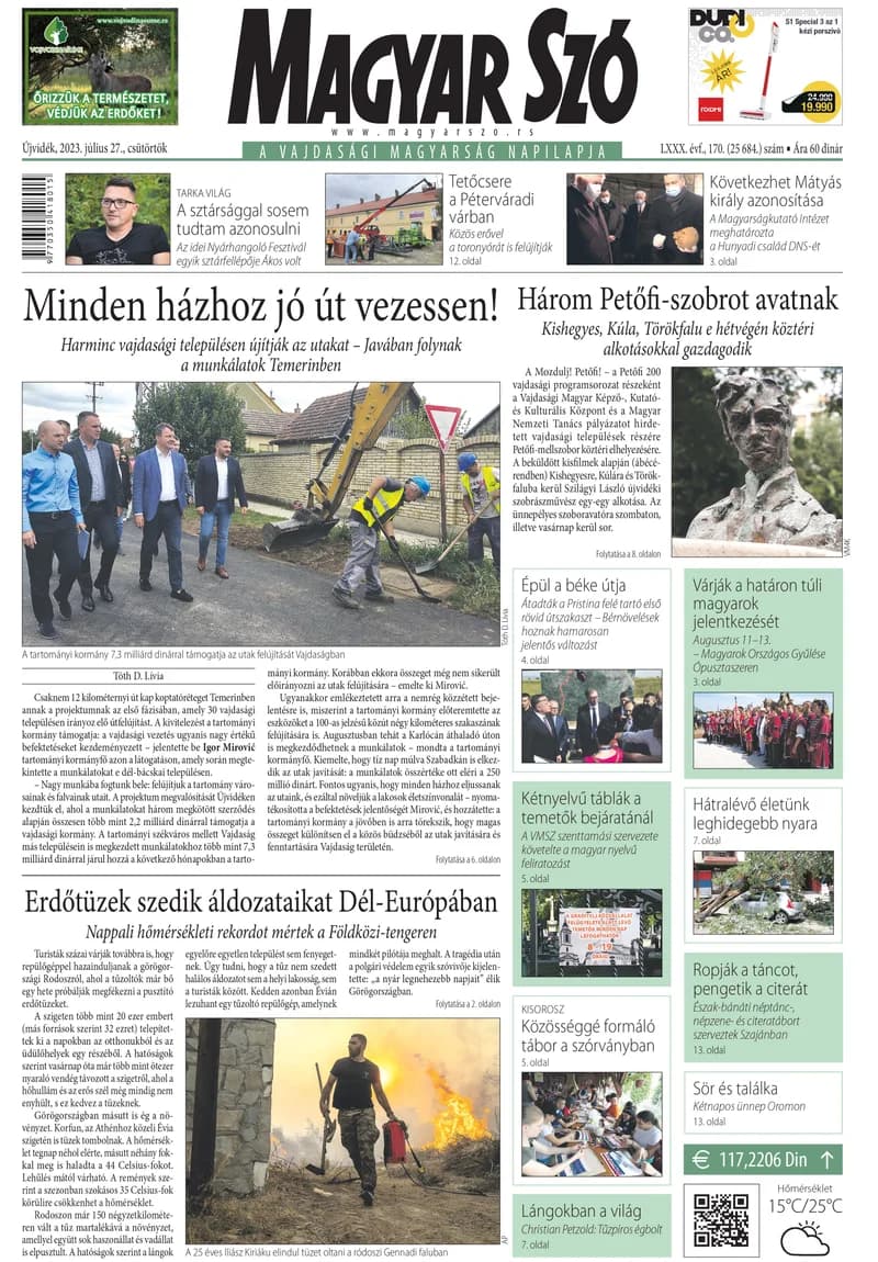 Magyar Szó, 80. évf. 2023. július 27. 170. sz. 1–20. oldal