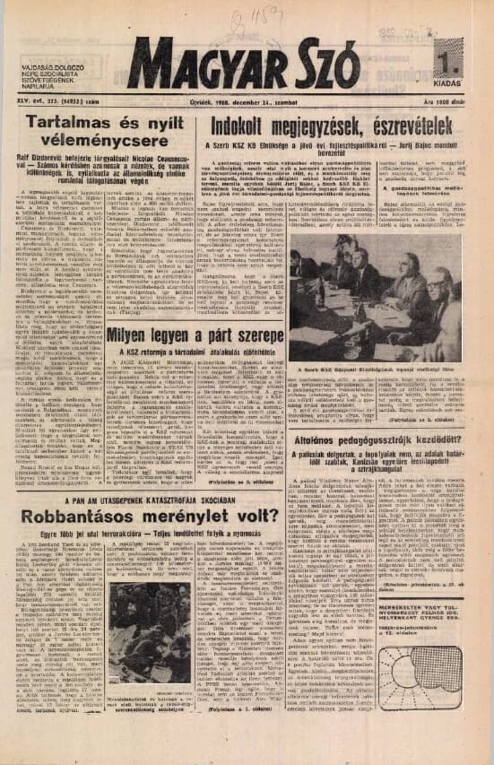 Magyar Szó, 45. évf. 1988. december 24. 353. sz.