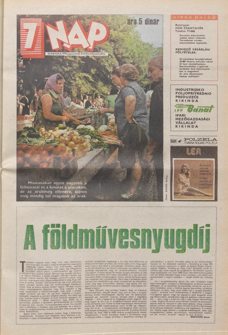 7 Nap, 33. évf. 1978. augusztus 25. 34. sz. 1–20. oldal