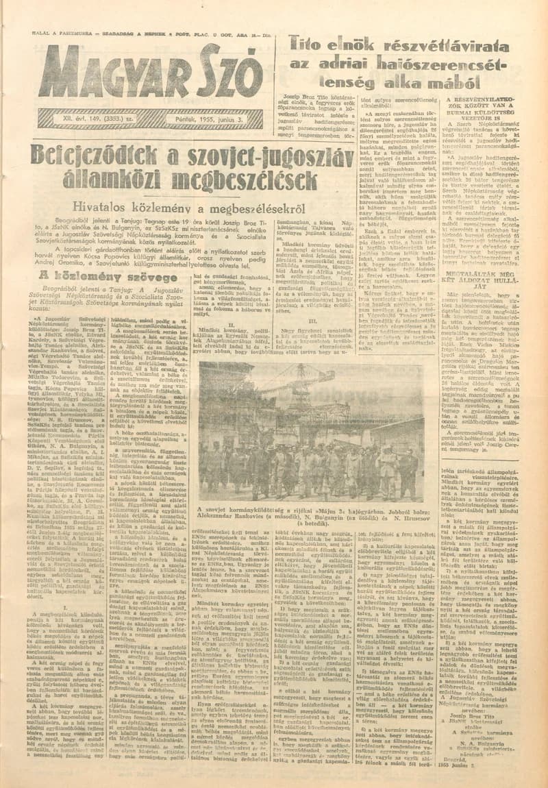 Magyar Szó, 12. évf. 1955. június 3. 149. sz. 1–8. oldal