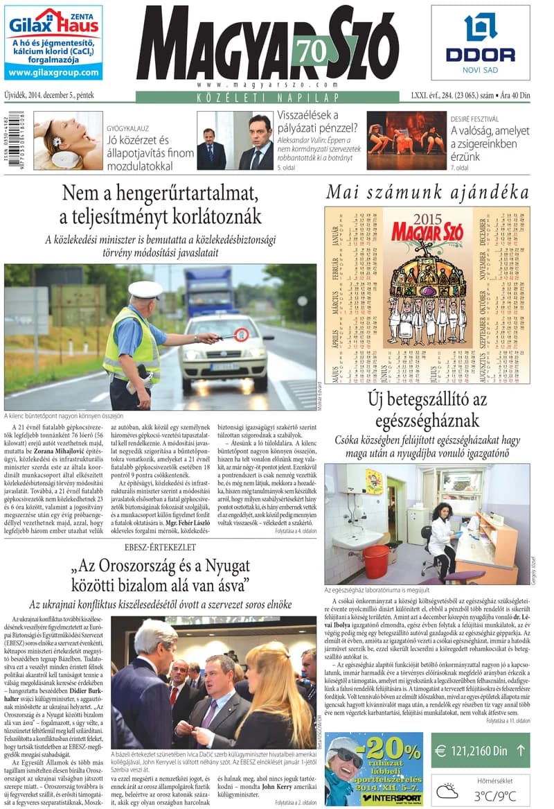 Magyar Szó, 71. évf. 2014. december 5. 284. sz. 1–16. oldal