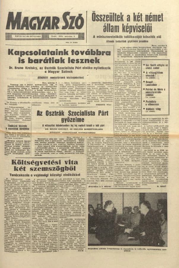 Magyar Szó, 27. évf. 1970. március 3. 60. sz. 1–16. oldal