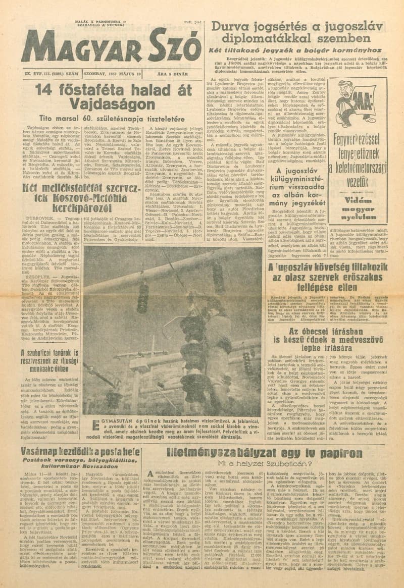 Magyar Szó 1952. május 10. 111. sz.