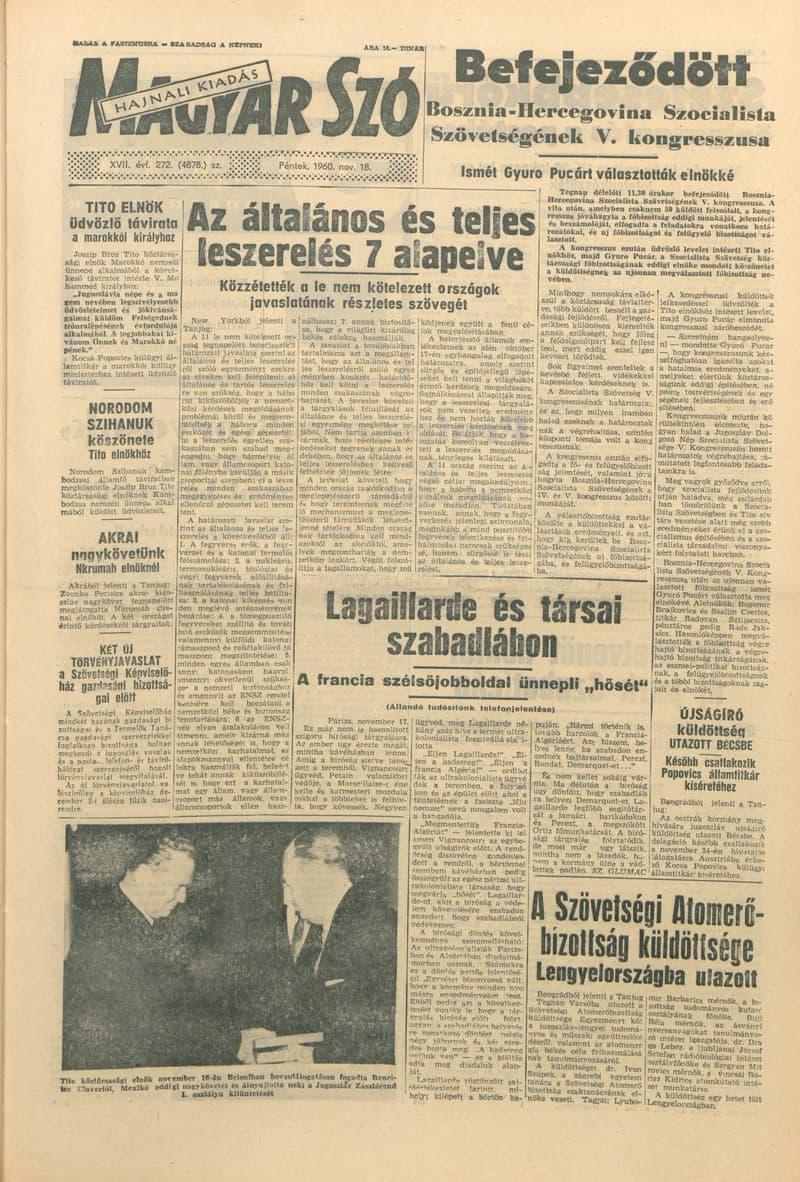 Magyar Szó, 17. évf. 1960. november 18. 272. sz. 1–22. oldal