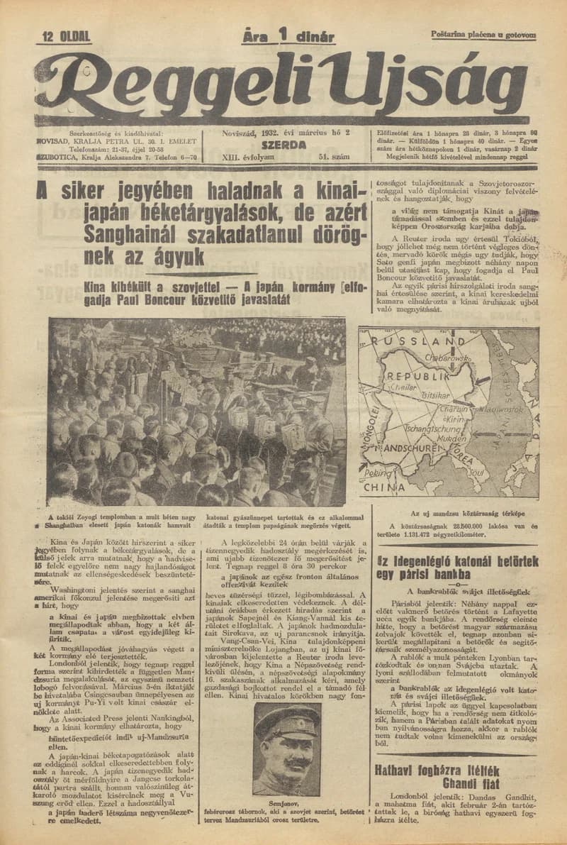 Reggeli Újság, 13. évf. 1932. március 2. 51. sz.