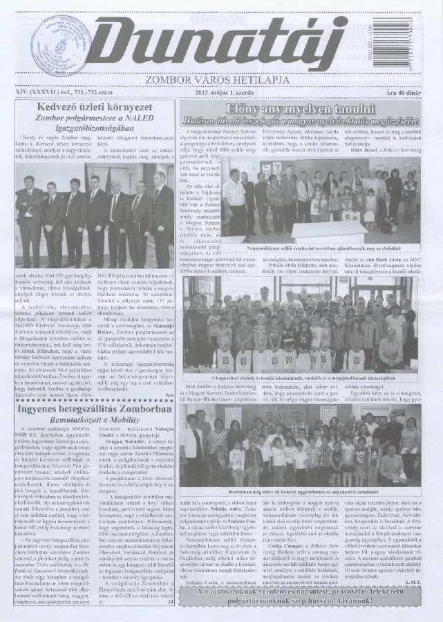 Dunatáj, 15. évf. 2013. május 1. 731–732. sz.