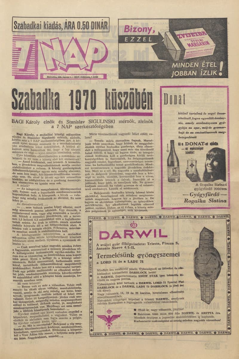 7 Nap, 25. évf. 1970. január 3. 2. sz. 1–16. oldal