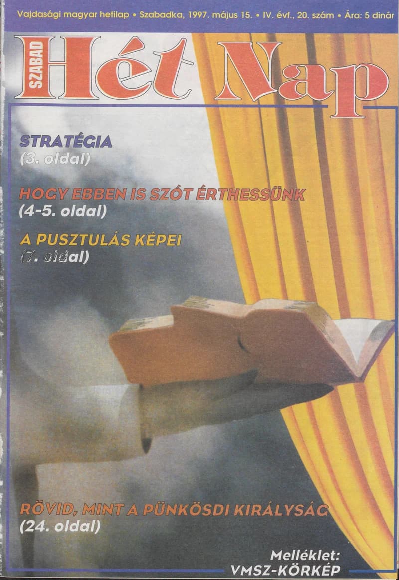 Szabad Hét Nap, 4. évf. 1997. május 15. 20. sz.