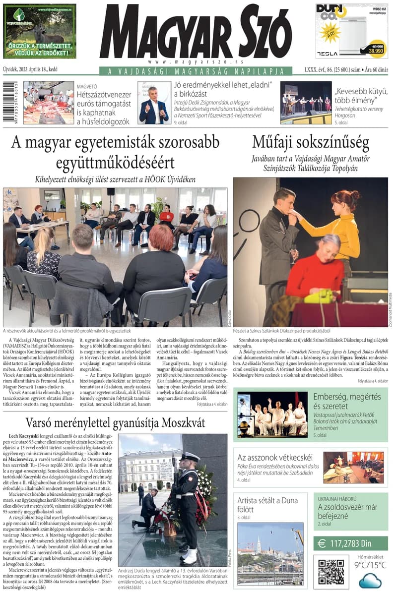 Magyar Szó, 80. évf. 2023. április 18. 86. sz. 1–20. oldal