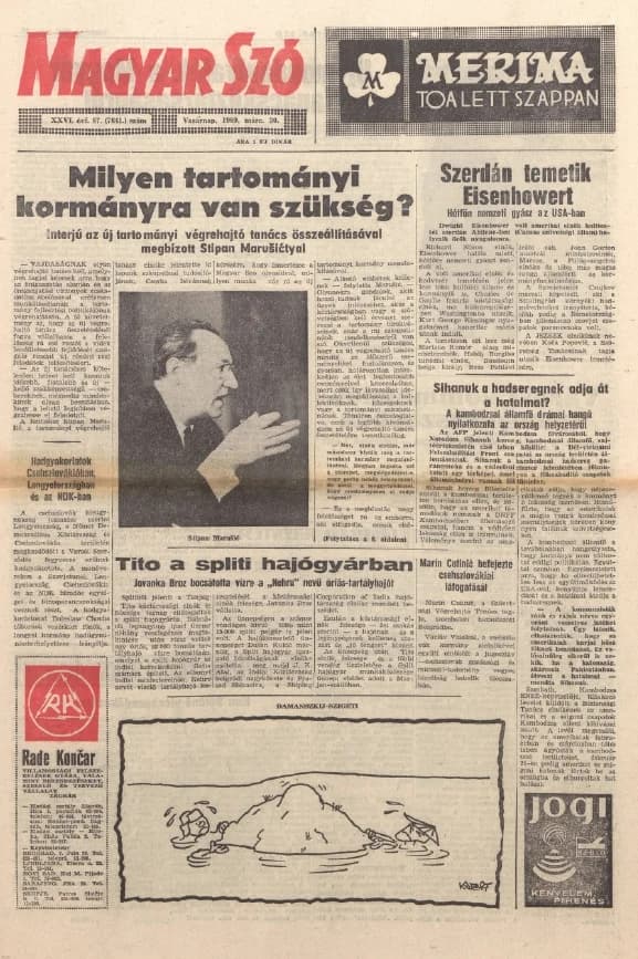 Magyar Szó, 26. évf. 1969. március 30. 87. sz. 1–32. oldal