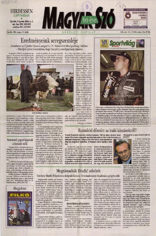 Magyar Szó, 61. évf. 2004. május 17. 113. sz. 1–12. oldal