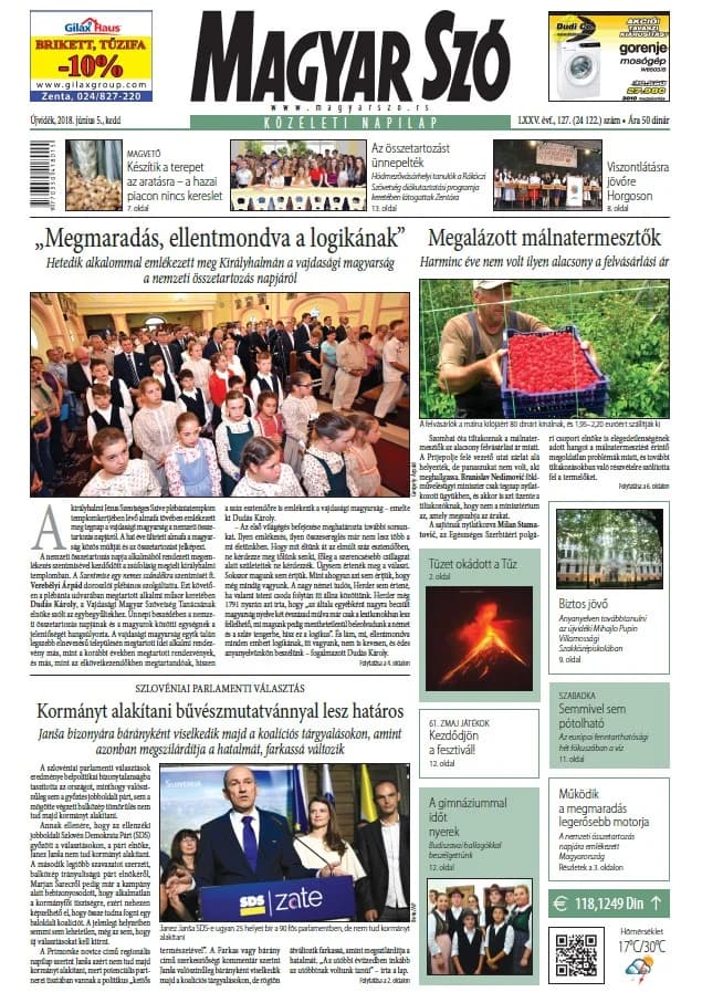 Magyar Szó, 75. évf. 2018. június 5. 127. sz. 1–20. oldal