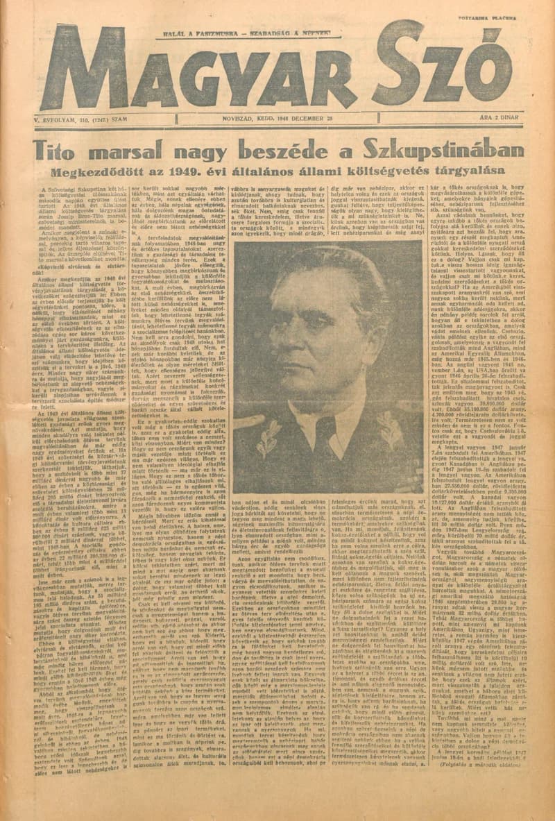 Magyar Szó, 5. évf. 1948. december 28. 310. sz. 1–6. oldal