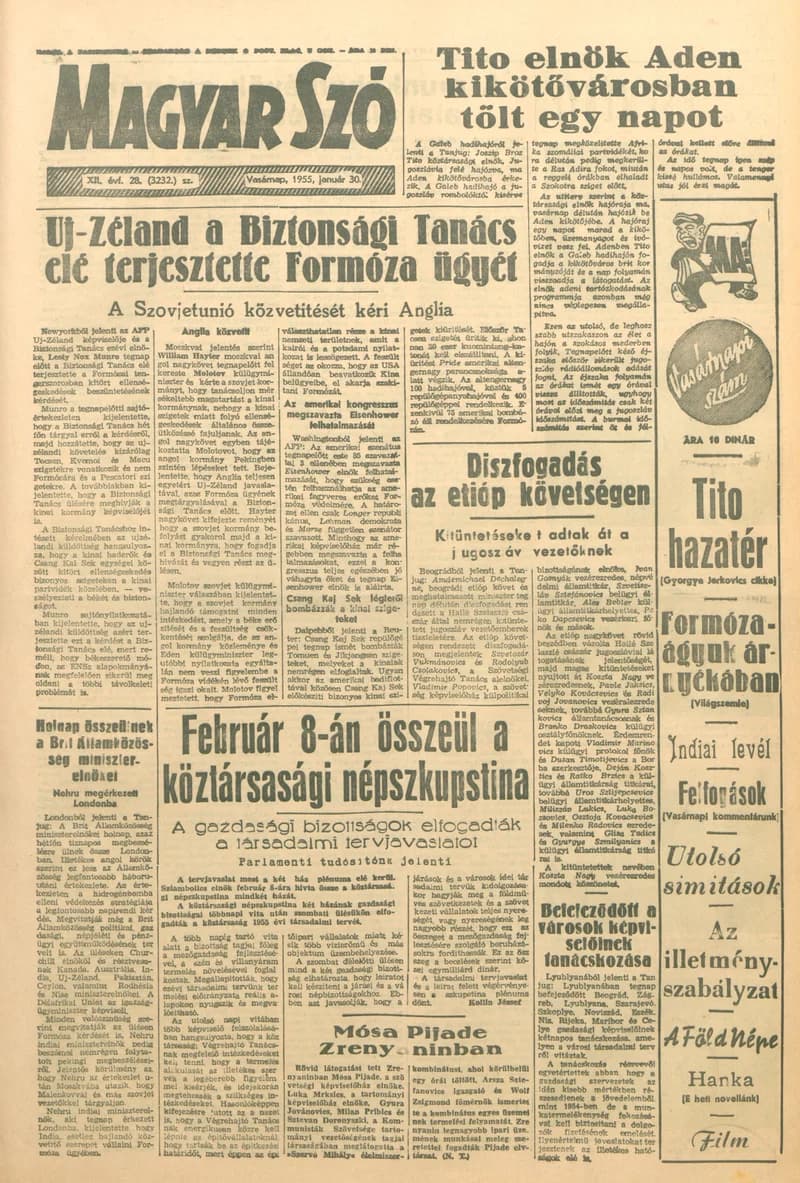 Magyar Szó, 12. évf. 1955. január 30. 28. sz. 1–12. oldal