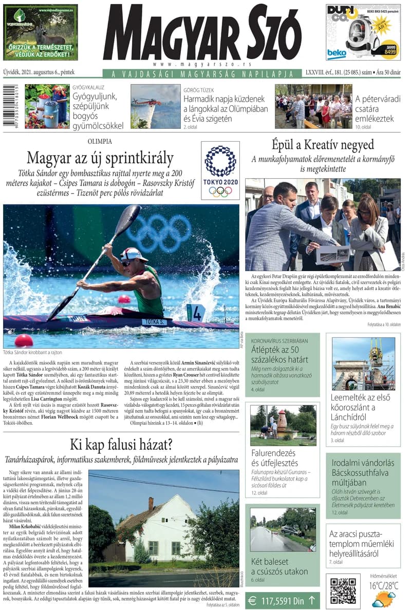 Magyar Szó, 78. évf. 2021. augusztus 6. 181. sz. 1–16. oldal