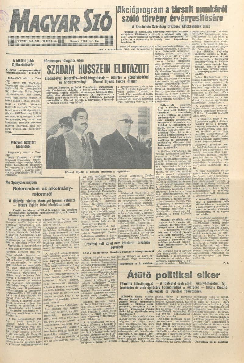 Magyar Szó, 33. évf. 1976. december 15. 344. sz. 1–20. oldal