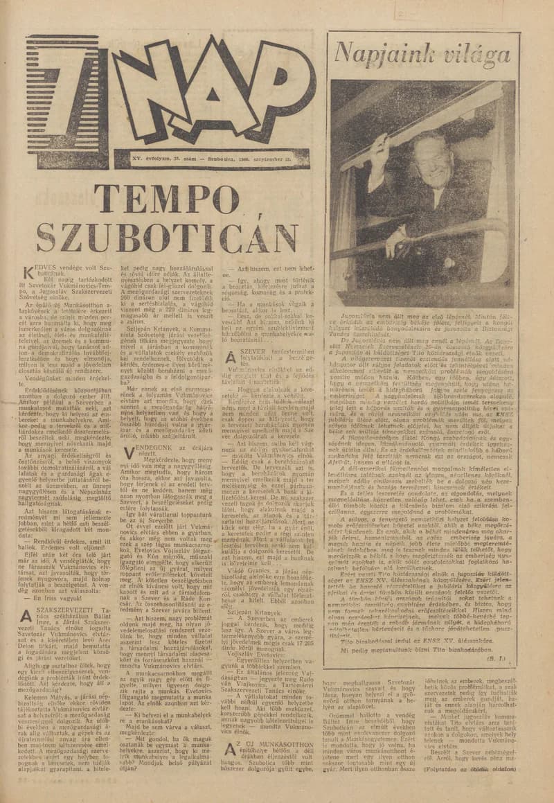 7 Nap, 15. évf. 1960. szeptember 18. 39. sz. 1–24. oldal