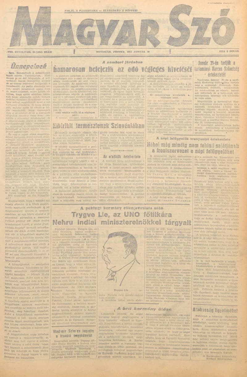 Magyar Szó, 8. évf. 1951. január 19. 15. sz. 1–4. oldal