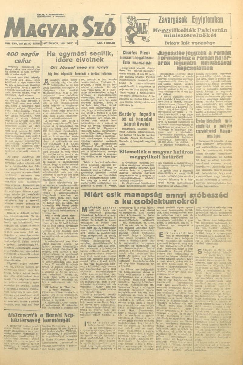 Magyar Szó, 8. évf. 1951. október 18. 247. sz. 1–6. oldal