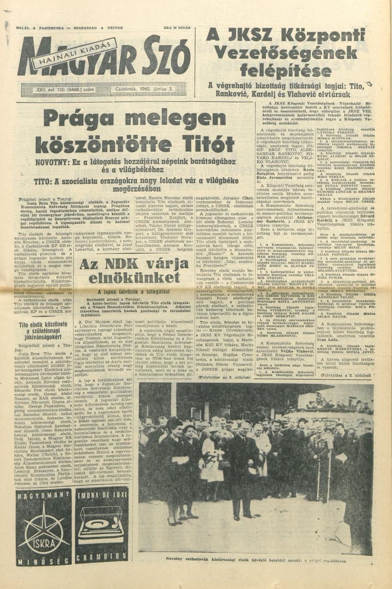Magyar Szó, 22. évf. 1965. június 3. 150. sz. 1–14. oldal