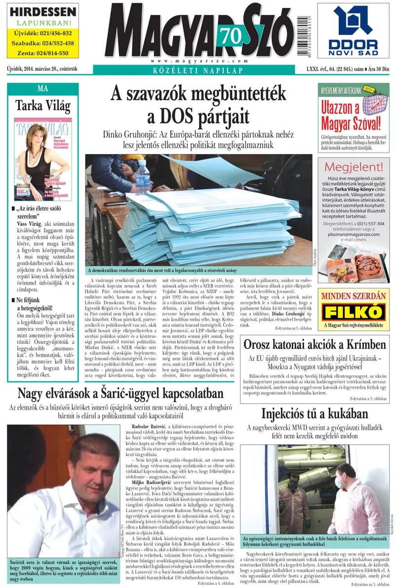 Magyar Szó, 71. évf. 2014. március 20. 64. sz. 1–20. oldal