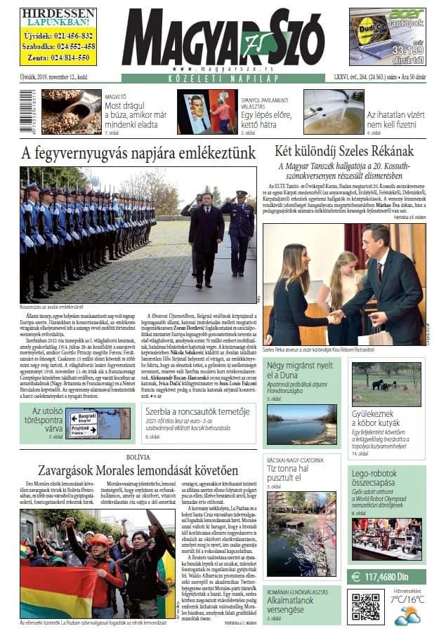 Magyar Szó, 76. évf. 2019. november 12. 264. sz. 1–20. oldal