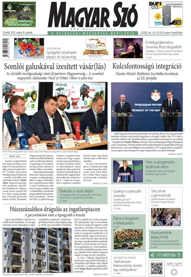 Magyar Szó, 79. évf. 2022. május 20. 114. sz. 1–16. oldal