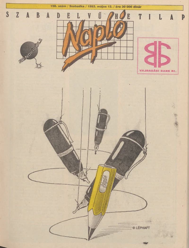 Napló - Szabadelvű hetilap, 4. évf. 1993. május 12. 158. sz.