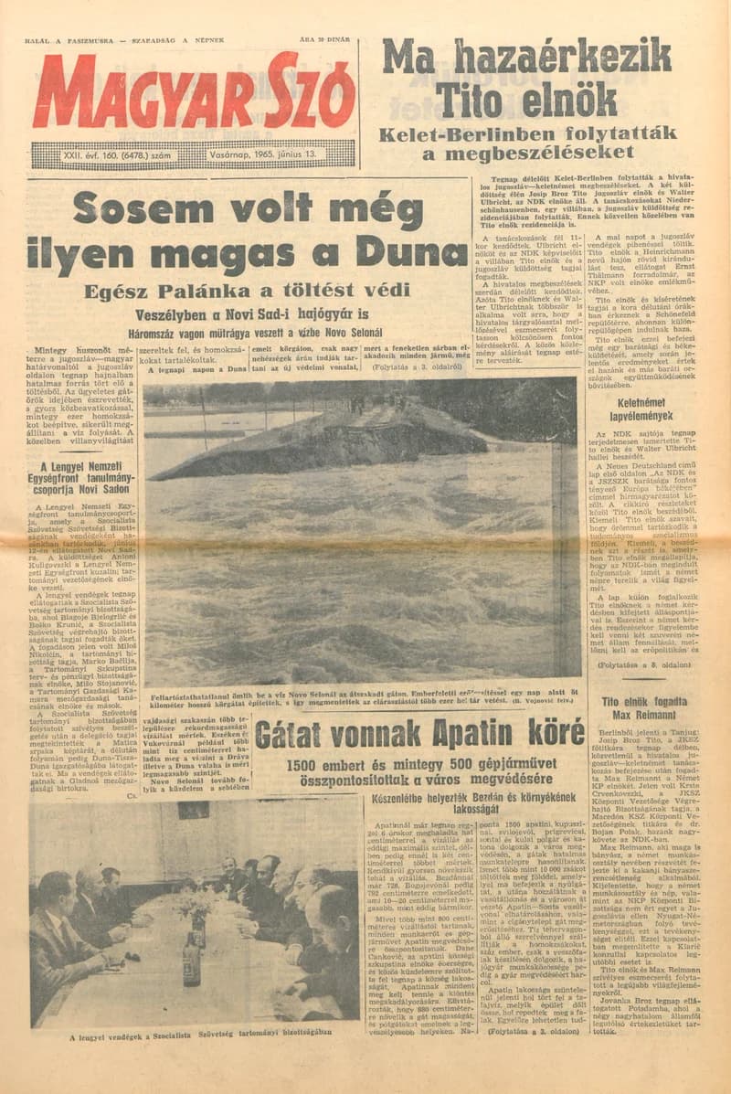 Magyar Szó, 22. évf. 1965. június 13. 160. sz. 1–24. oldal