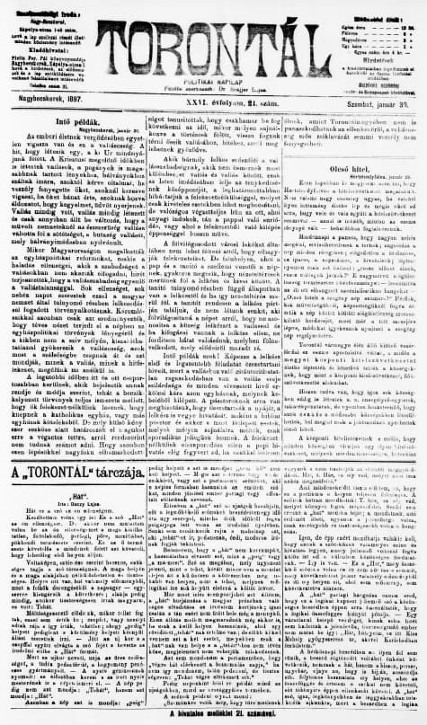Torontál, 26. évf. 1897. január 30. 24. sz.