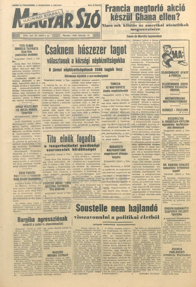 Magyar Szó, 17. évf. 1960. február 19. 41. sz. 1–22. oldal