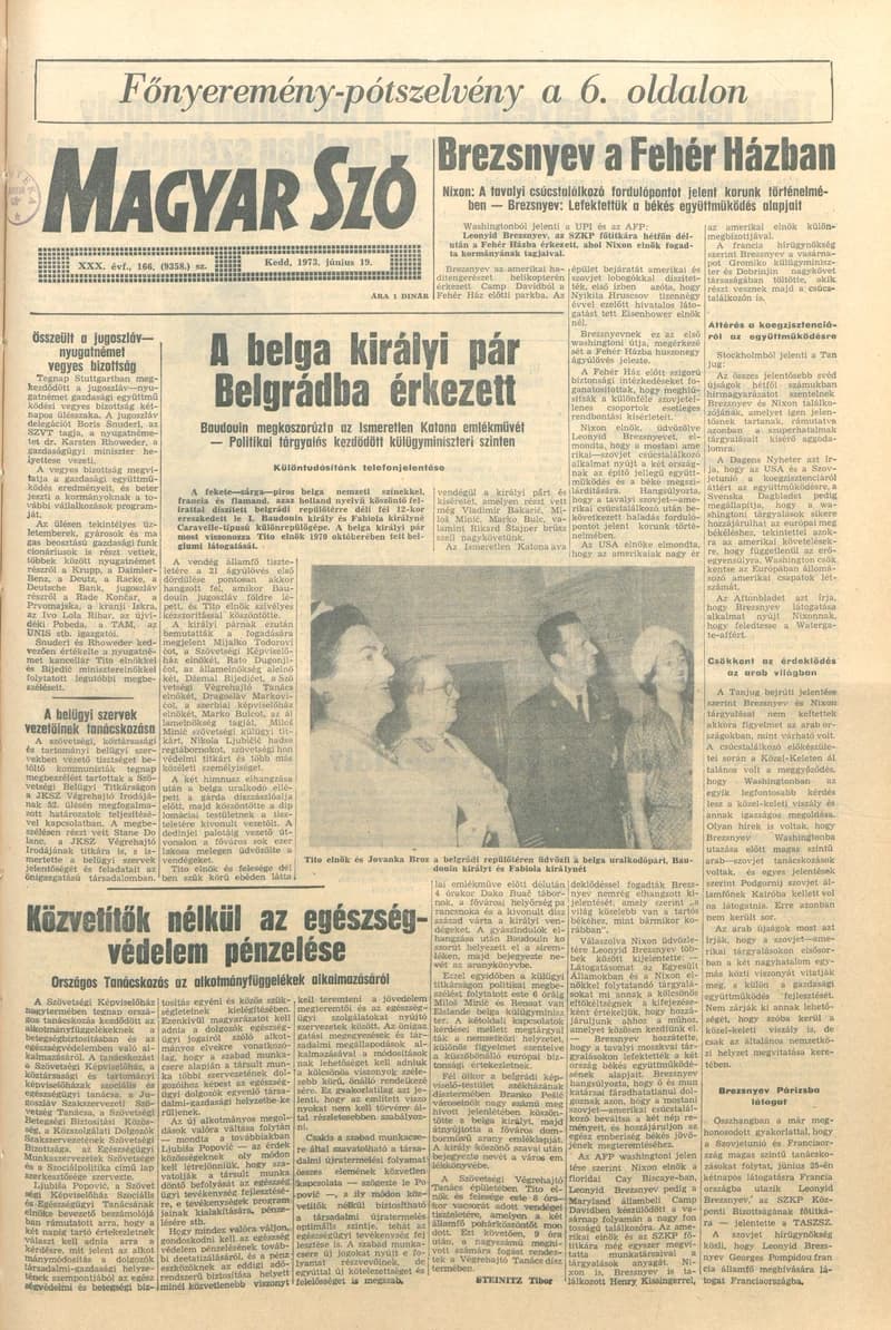Magyar Szó, 30. évf. 1973. június 19. 166. sz. 1–20. oldal