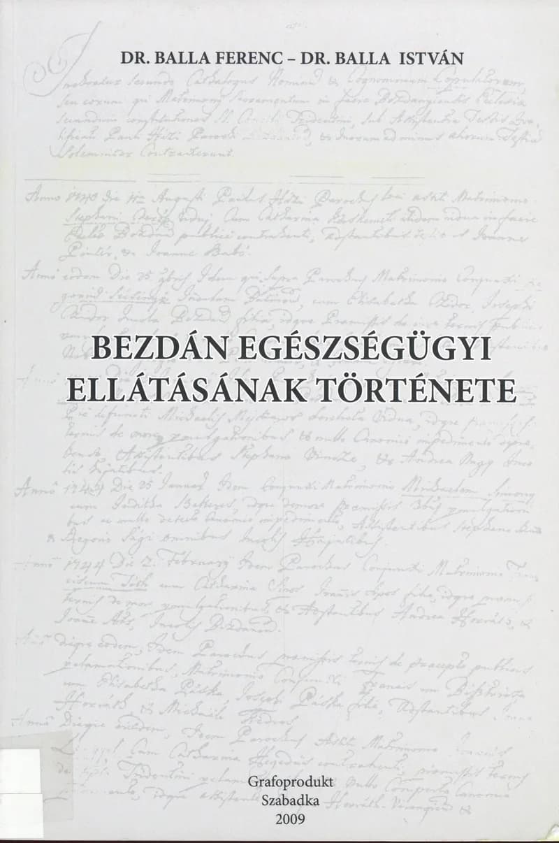 Bezdán egészségügyi ellátásának története