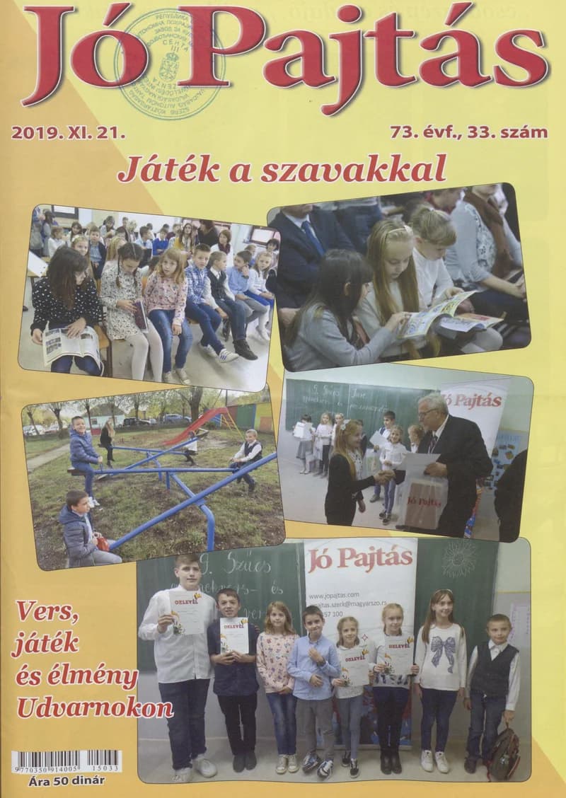 Jó Pajtás, 73. évf. 2019. november 21. 33. sz.