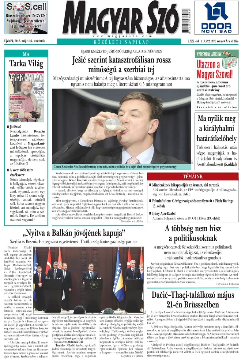 Magyar Szó, 70. évf. 2013. május 16. 110. sz. 1–20. oldal