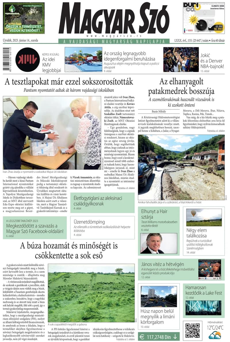 Magyar Szó, 80. évf. 2023. június 14. 133. sz. 1–16. oldal