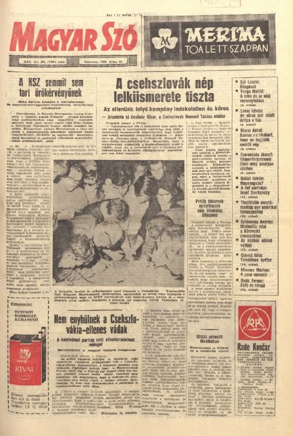 Magyar Szó, 25. évf. 1968. július 28. 206. sz. 1–32. oldal