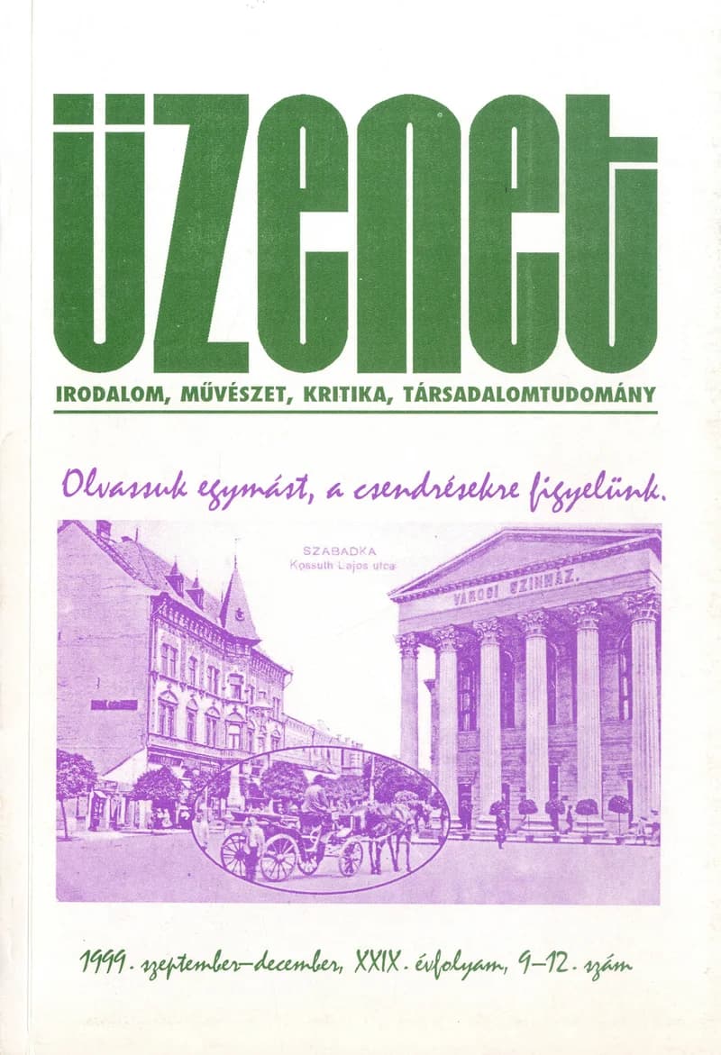 Üzenet, 29. évf. 1999. szeptember – december. 9–12. sz. 1–209. oldal