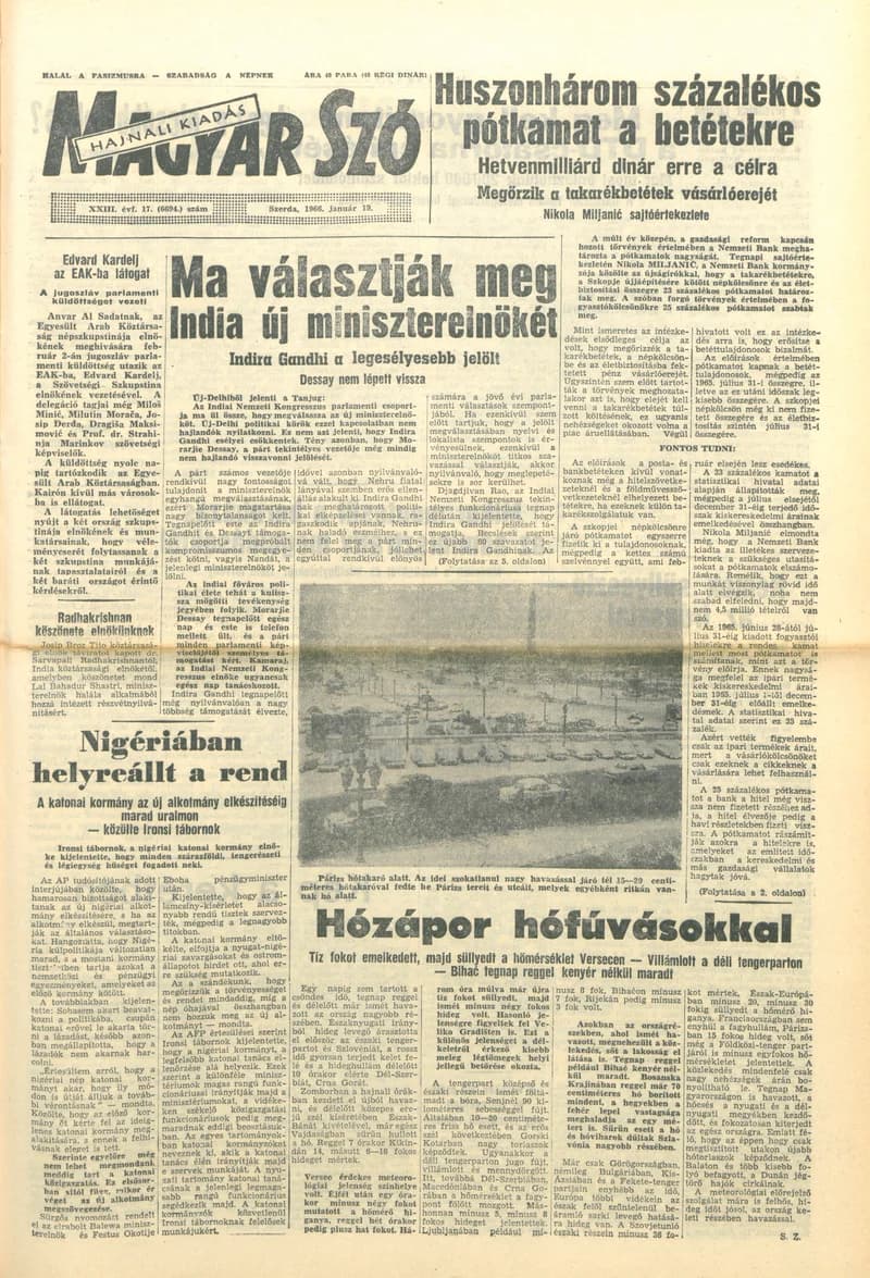 Magyar Szó, 23. évf. 1966. január 19. 17. sz.
