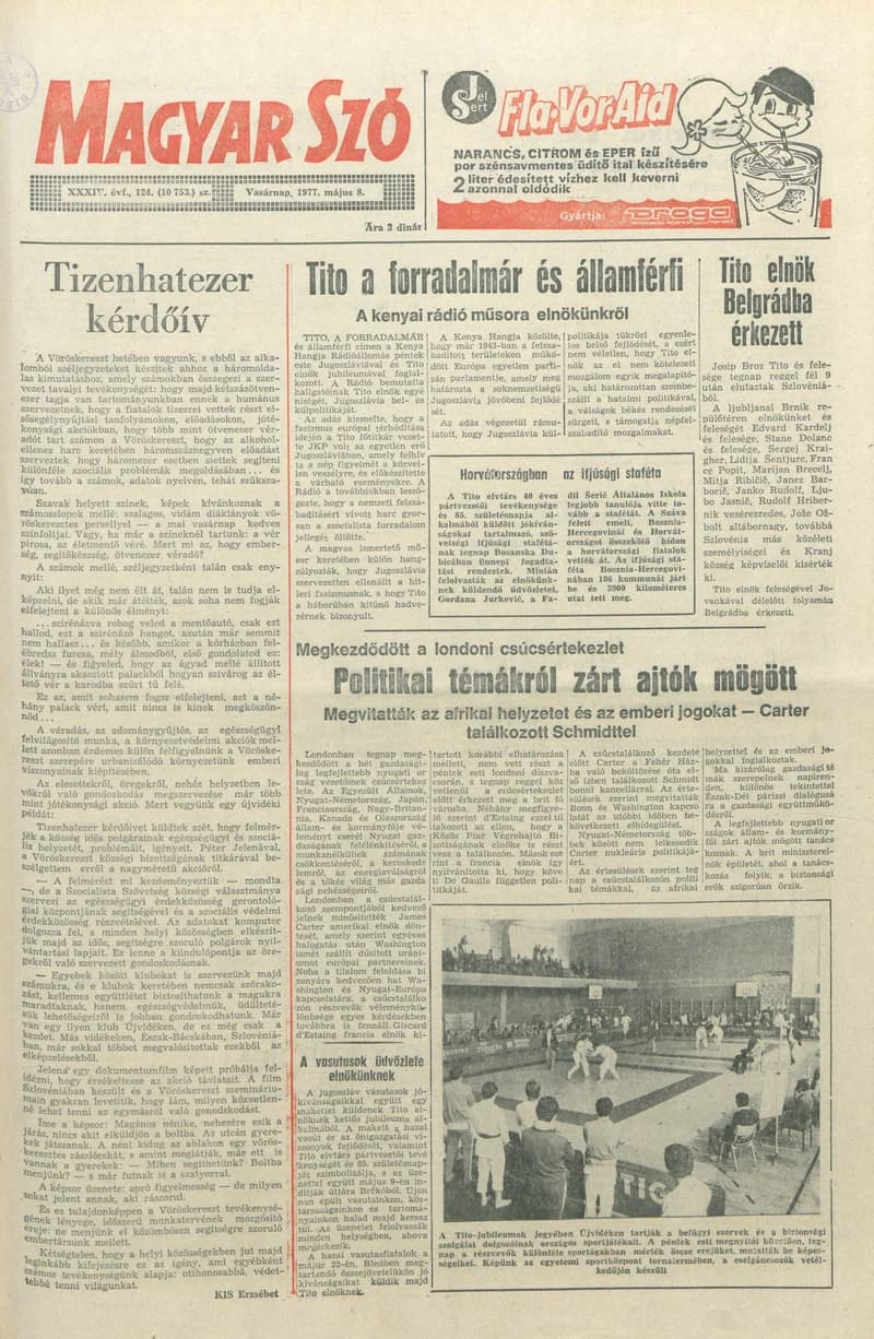 Magyar Szó, 34. évf. 1977. május 8. 124. sz.