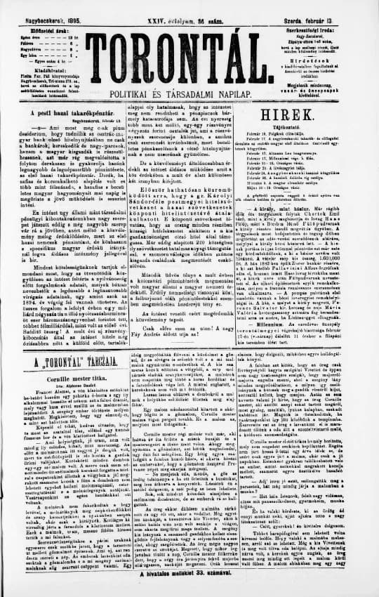 Torontál, 24. évf. 1895. február 13. 36. sz.