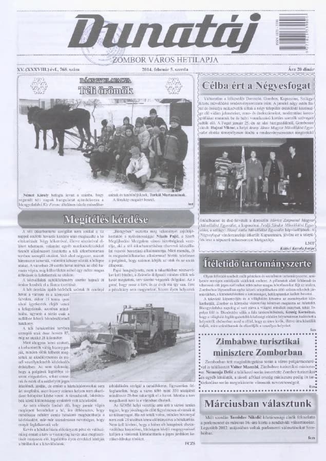 Dunatáj, 16. évf. 2014. február 5. 768. sz.