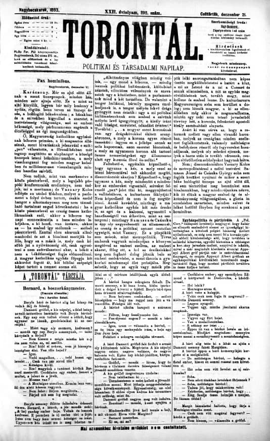 Torontál, 22. évf. 1893. december 21. 292. sz.