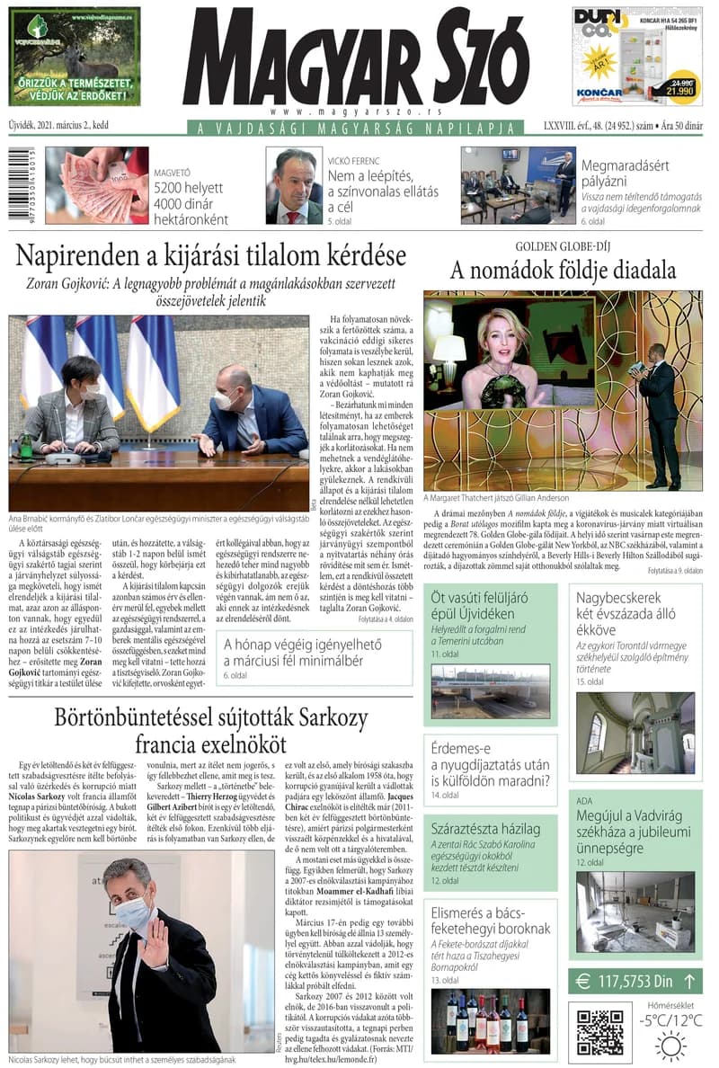 Magyar Szó, 78. évf. 2021. március 2. 48. sz. 1–20. oldal