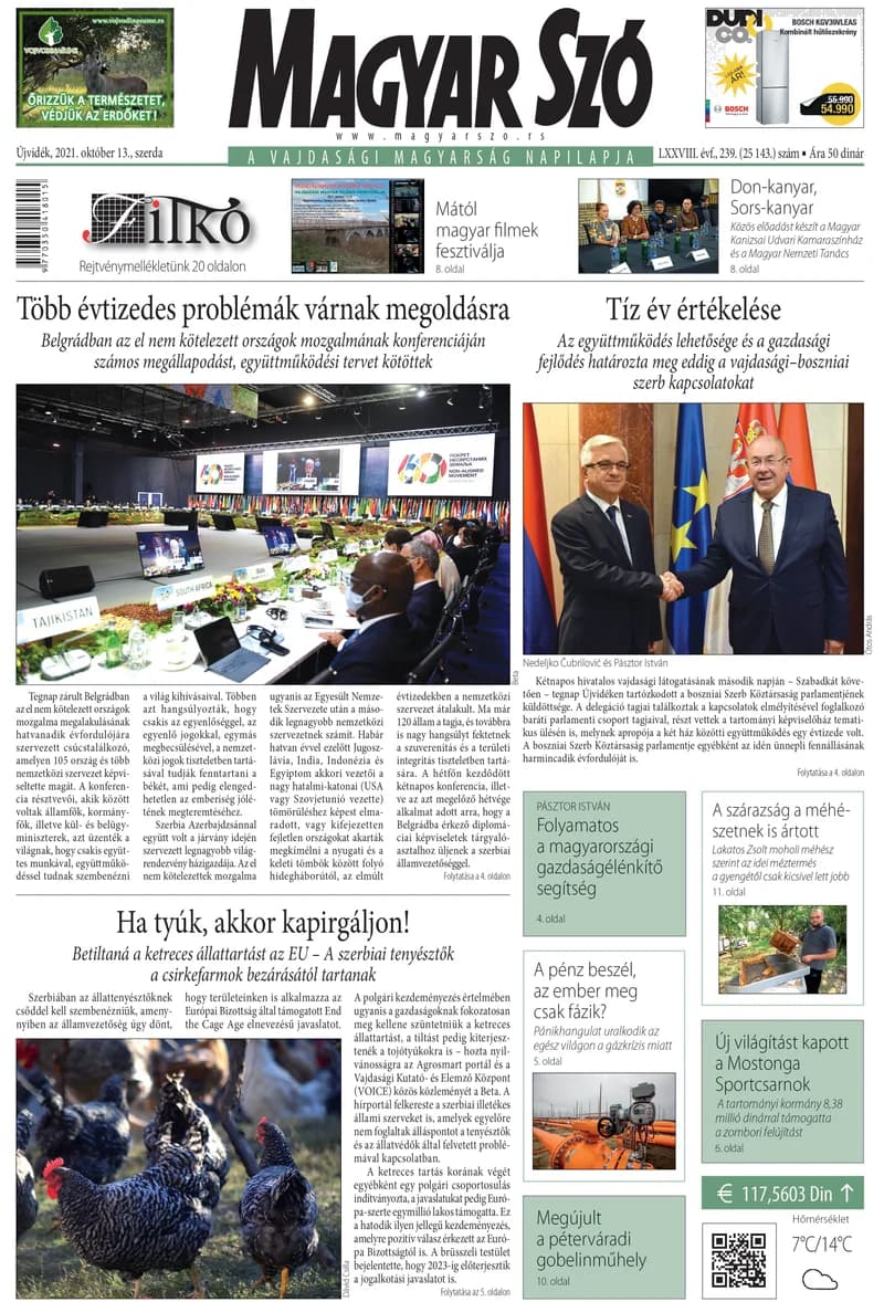 Magyar Szó, 78. évf. 2021. október 13. 239. sz. 1–16. oldal